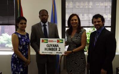 Guyana ratifies Arms Trade Treaty to confront “real and present danger”