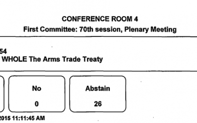 ATT Resolution Adopted in Strongly Supportive UN Vote